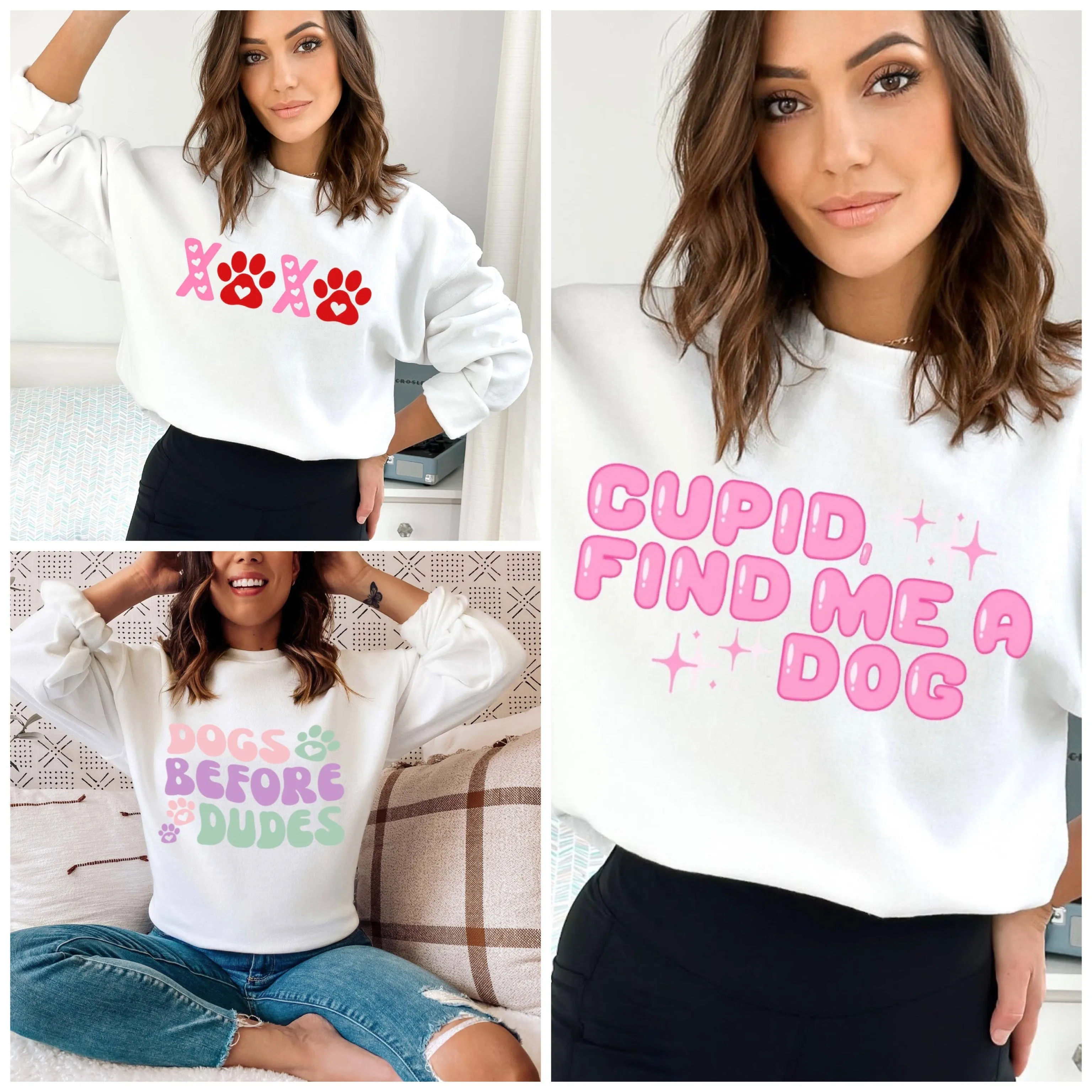 Dogs Before Dudes Crewneck Sweatshirt
