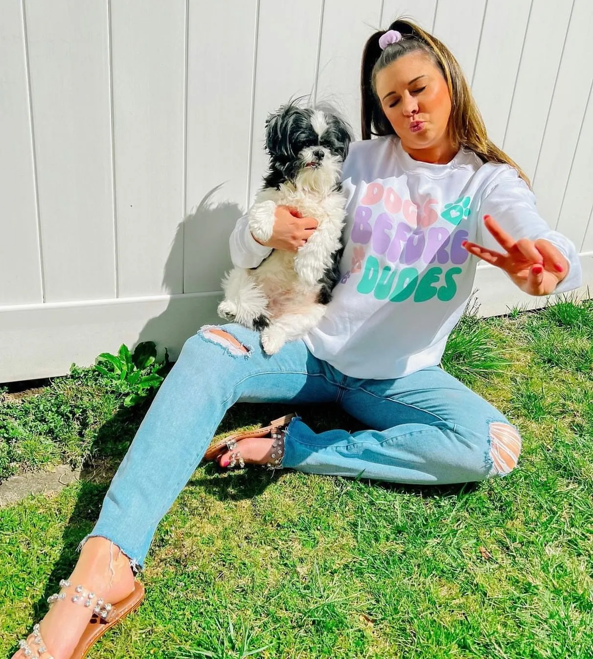 Dogs Before Dudes Crewneck Sweatshirt