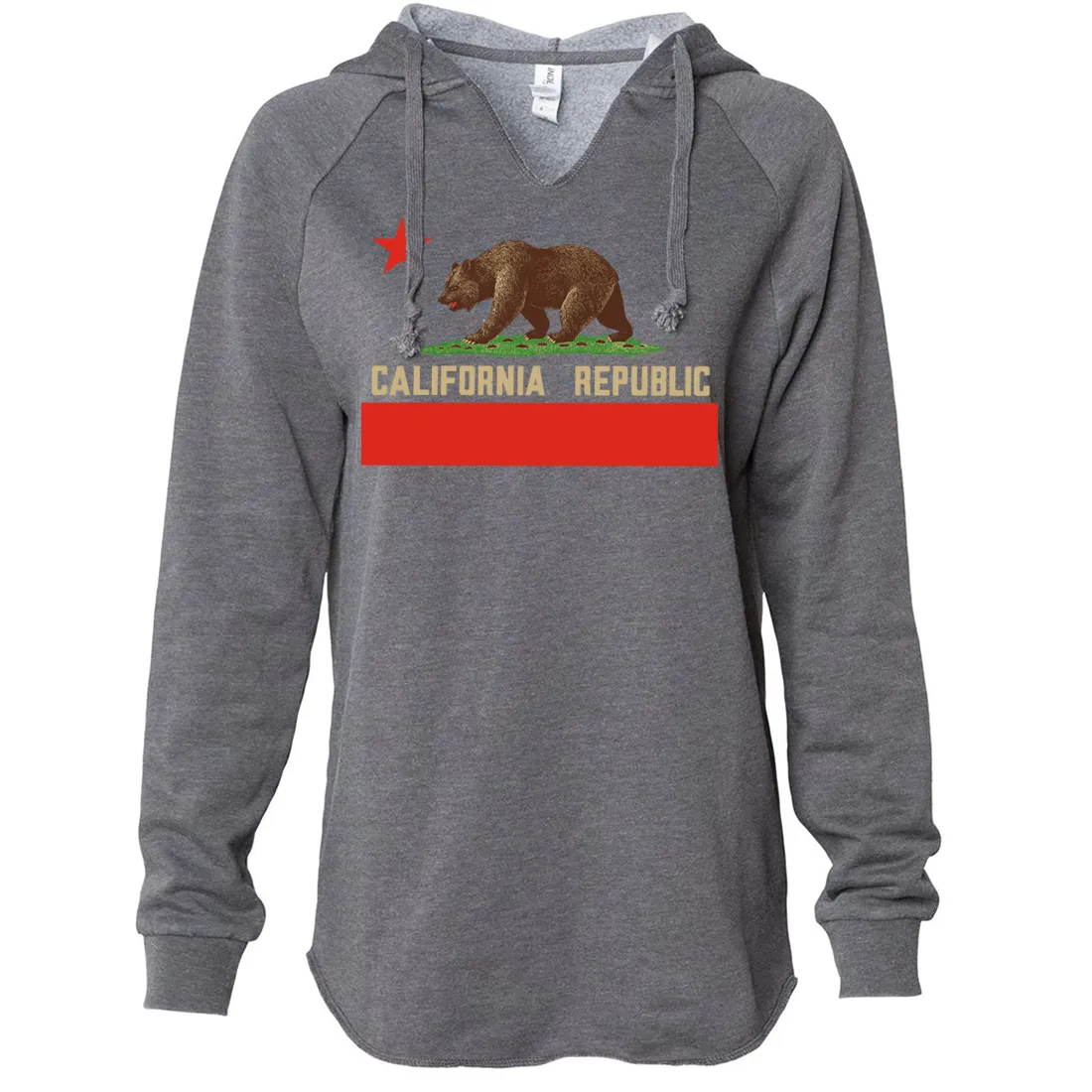 Don Pimentel California Republic Bear Flag Women's Soft Hooded Pullover