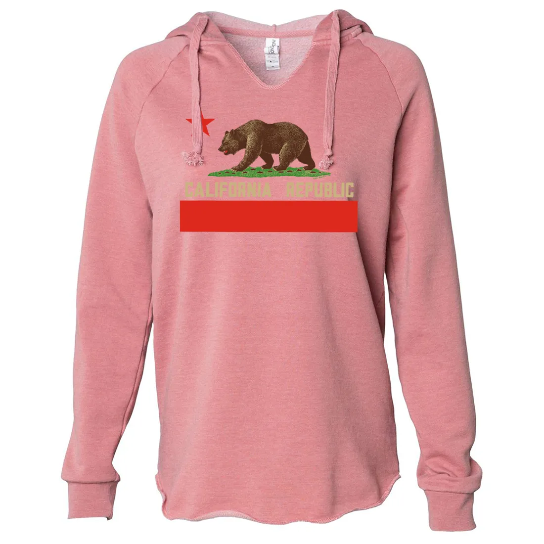 Don Pimentel California Republic Bear Flag Women's Soft Hooded Pullover