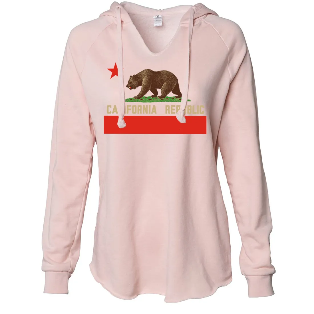Don Pimentel California Republic Bear Flag Women's Soft Hooded Pullover