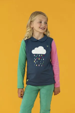 Emmie Jersey Top - Raindrop Applique