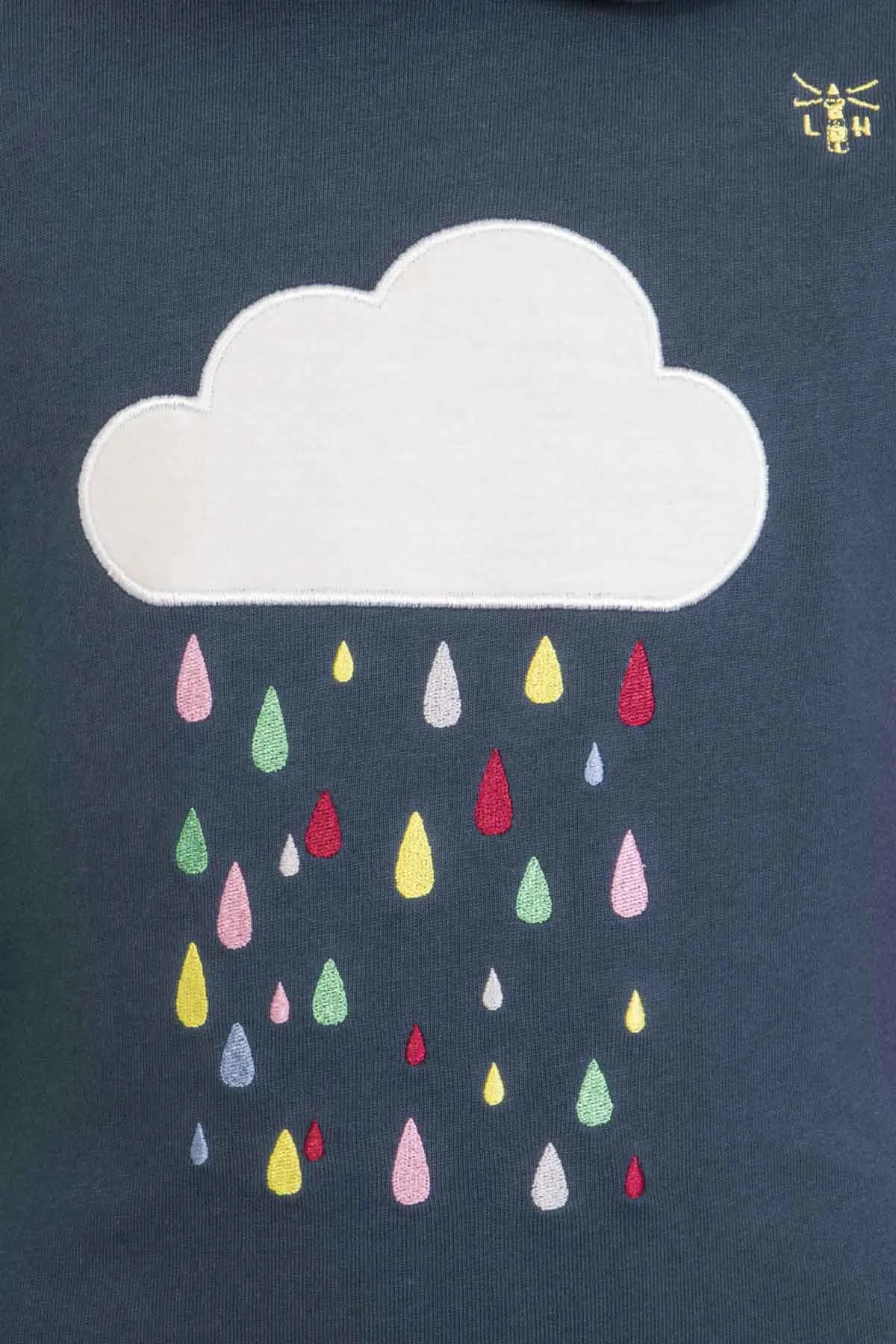 Emmie Jersey Top - Raindrop Applique