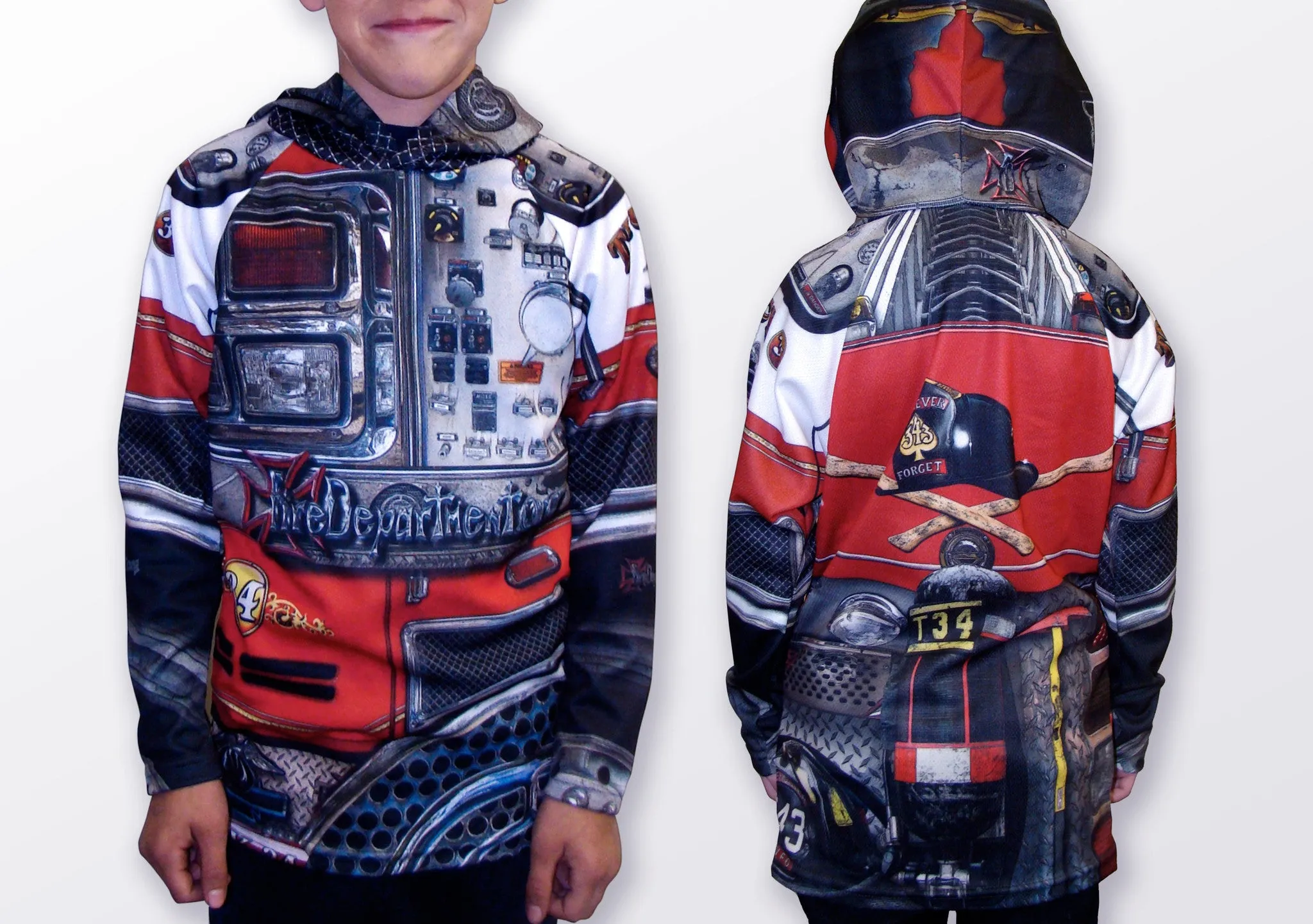 FIRE ENGINE Hoodie Chomp Shirt by MOUTHMAN®