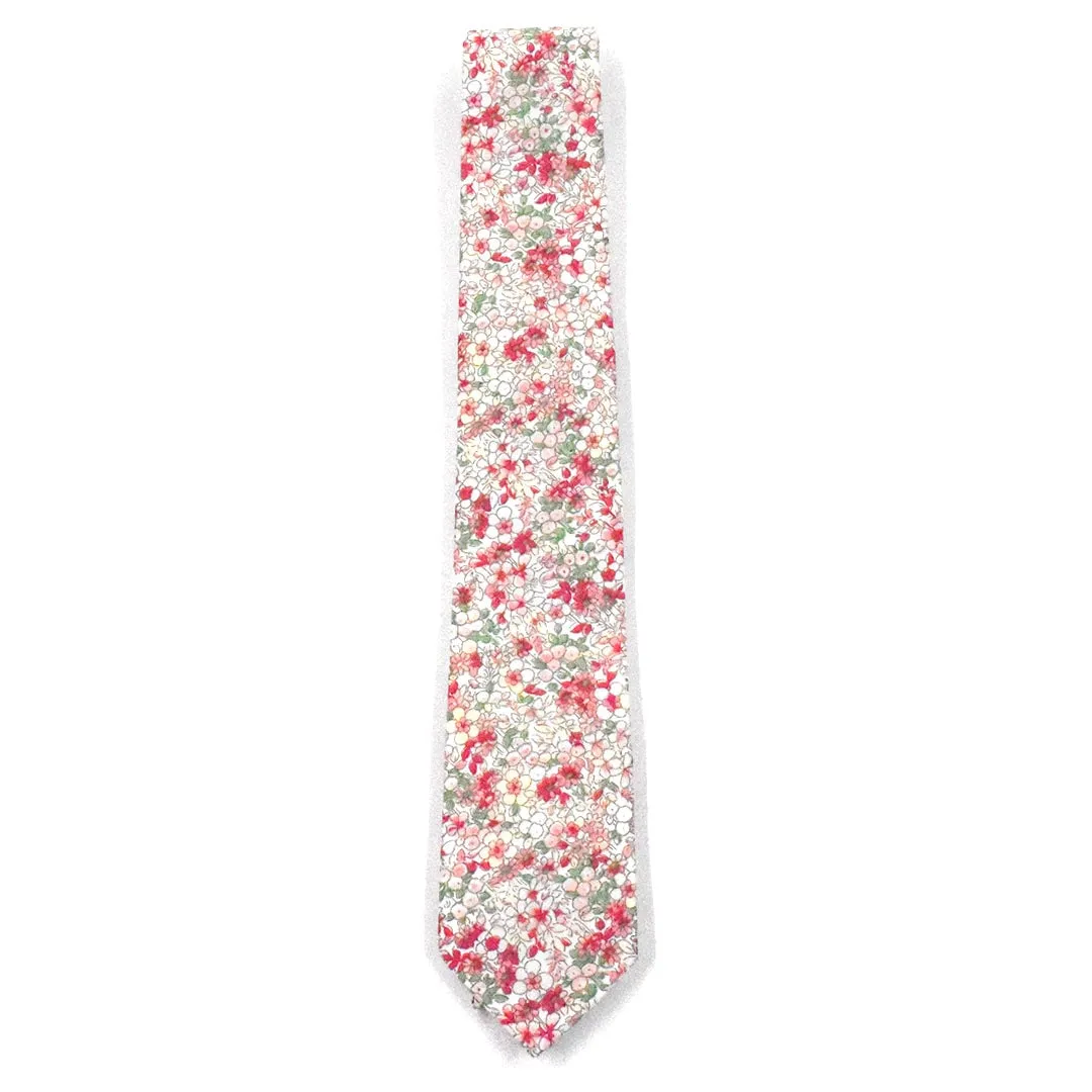 Floral Coral Pink Tie