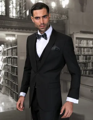 FLYNN BLACK SUPER SLIM FIT 3 PC SUIT