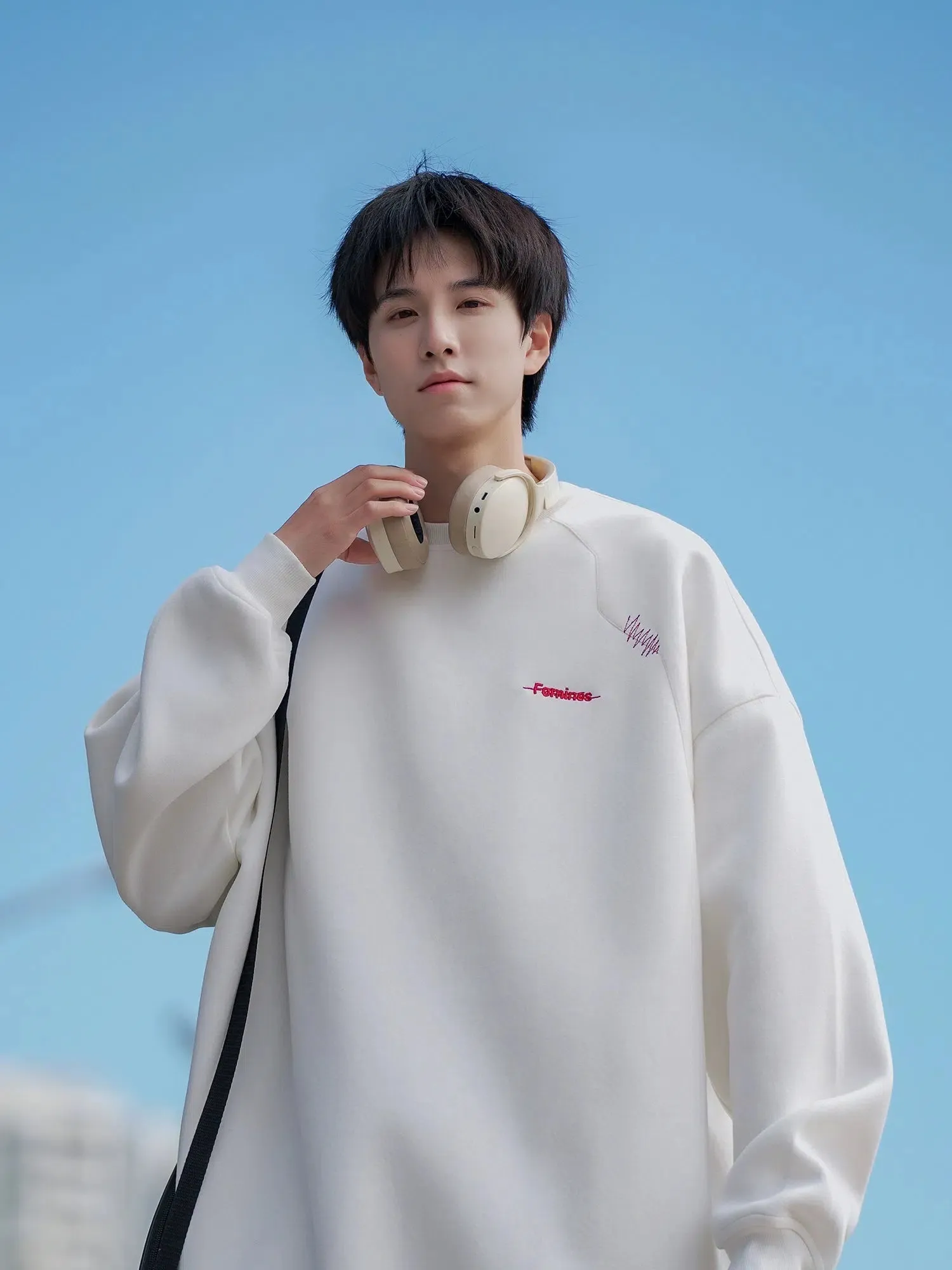 Front Logo Oversized Sweatshirt
