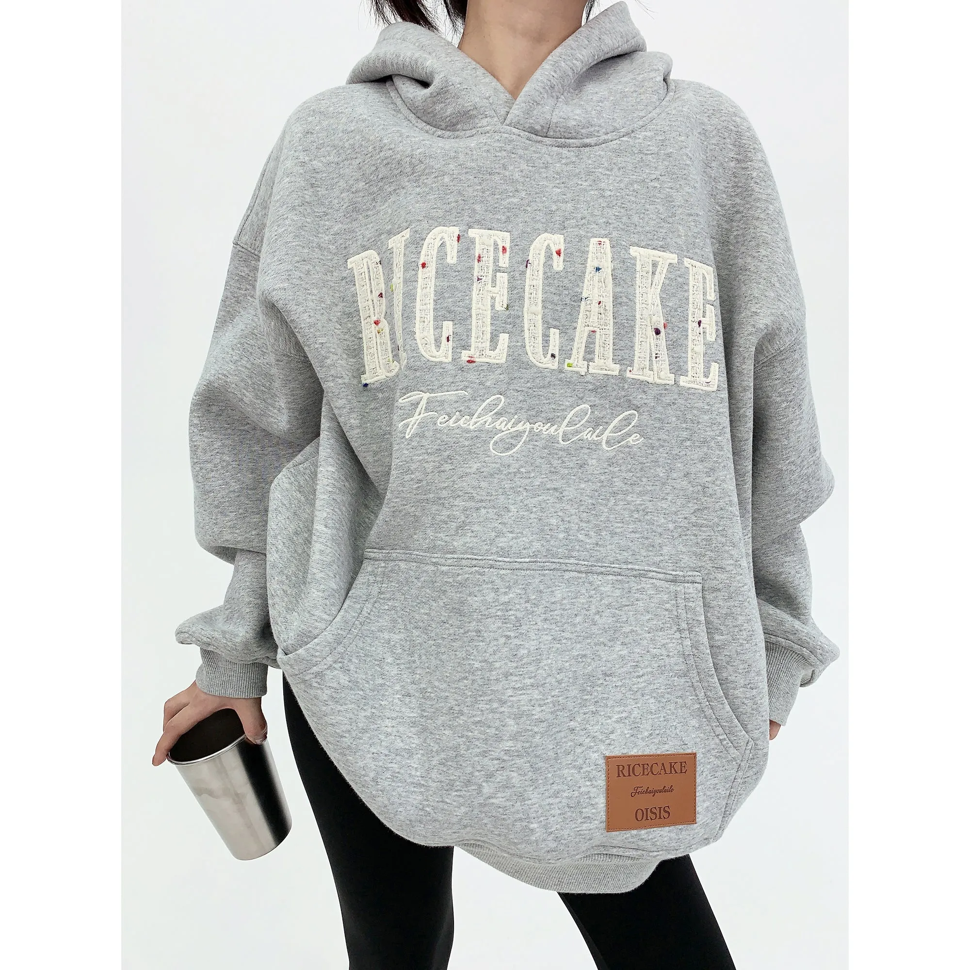 Front Pocket Design Oversized Hoodie