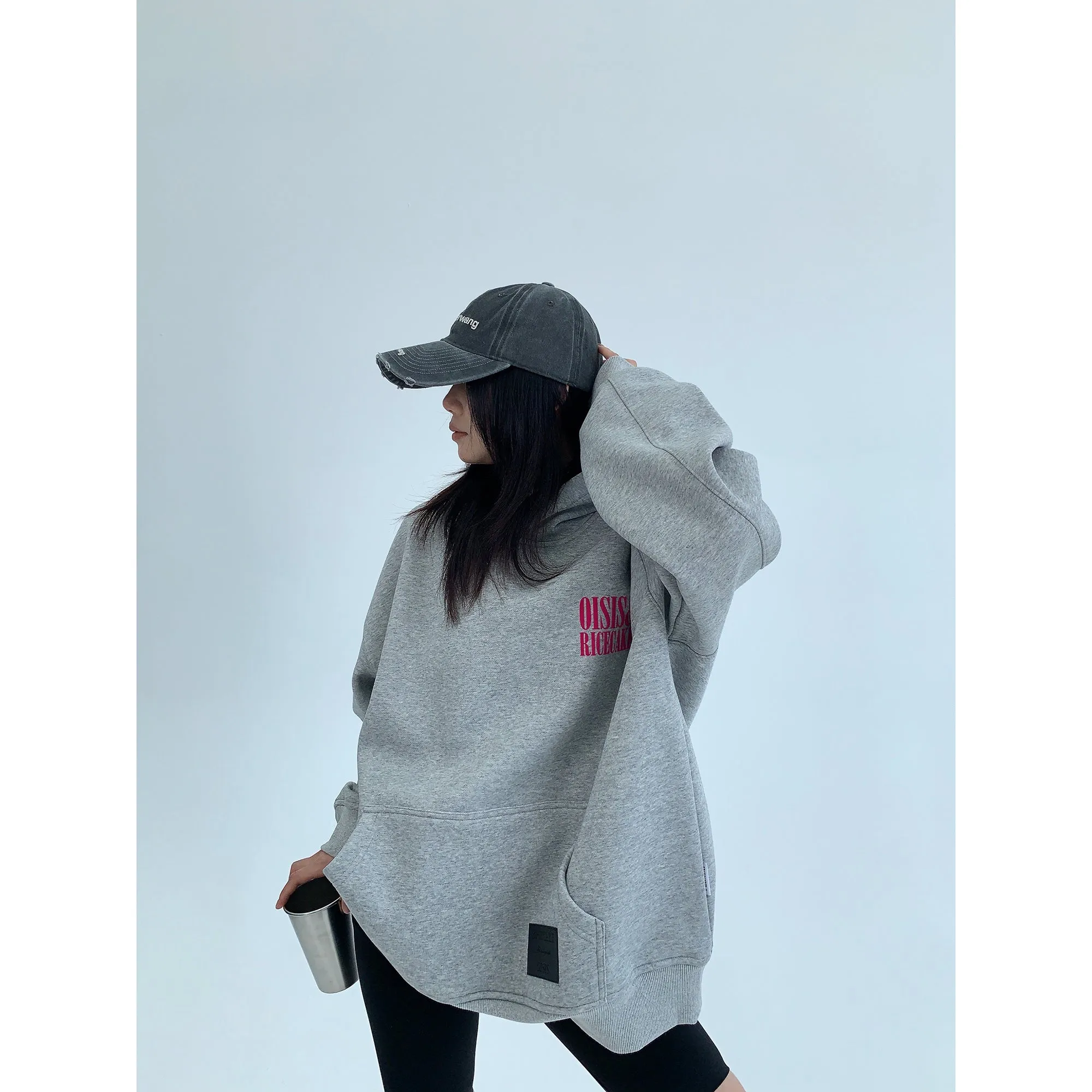 Graphic Print Oversized Hoodie