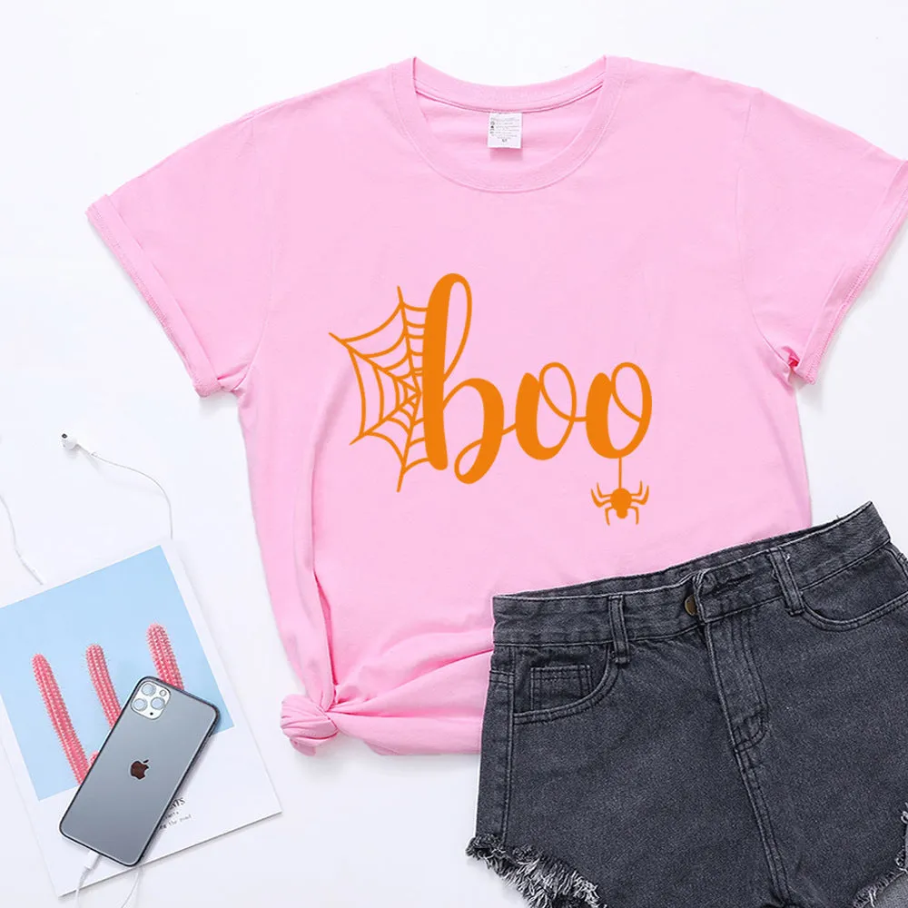 Happy Halloween Printed T-shirt 2-Piece Set C