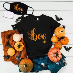 Happy Halloween Printed T-shirt 2-Piece Set C