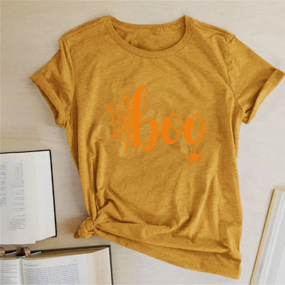 Happy Halloween Printed T-shirt 2-Piece Set C