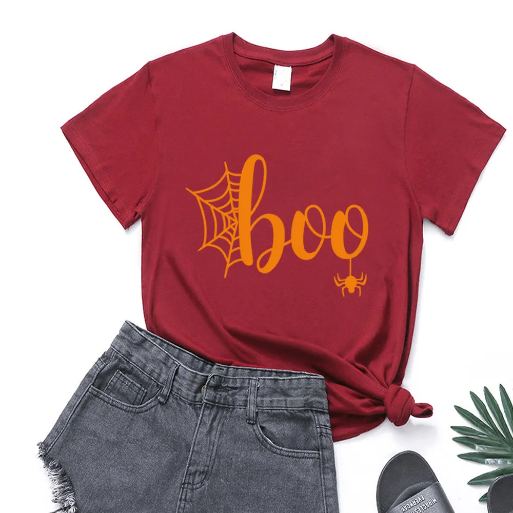 Happy Halloween Printed T-shirt 2-Piece Set C