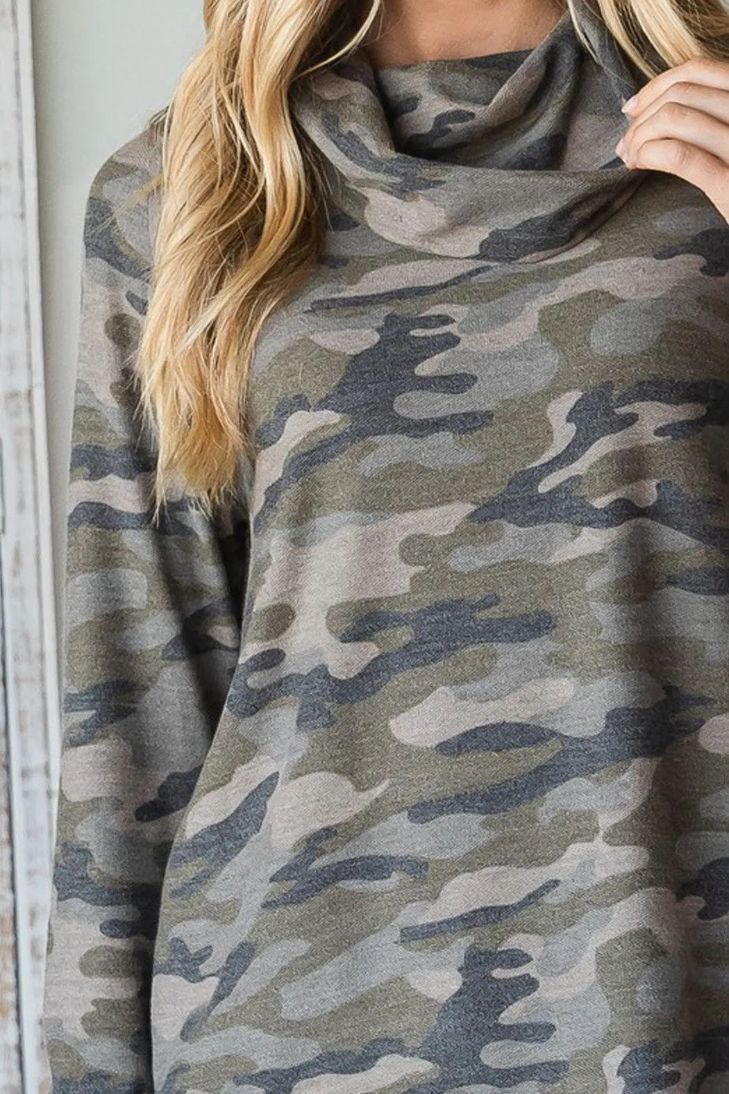 Hide & Seek Camouflage Turtleneck