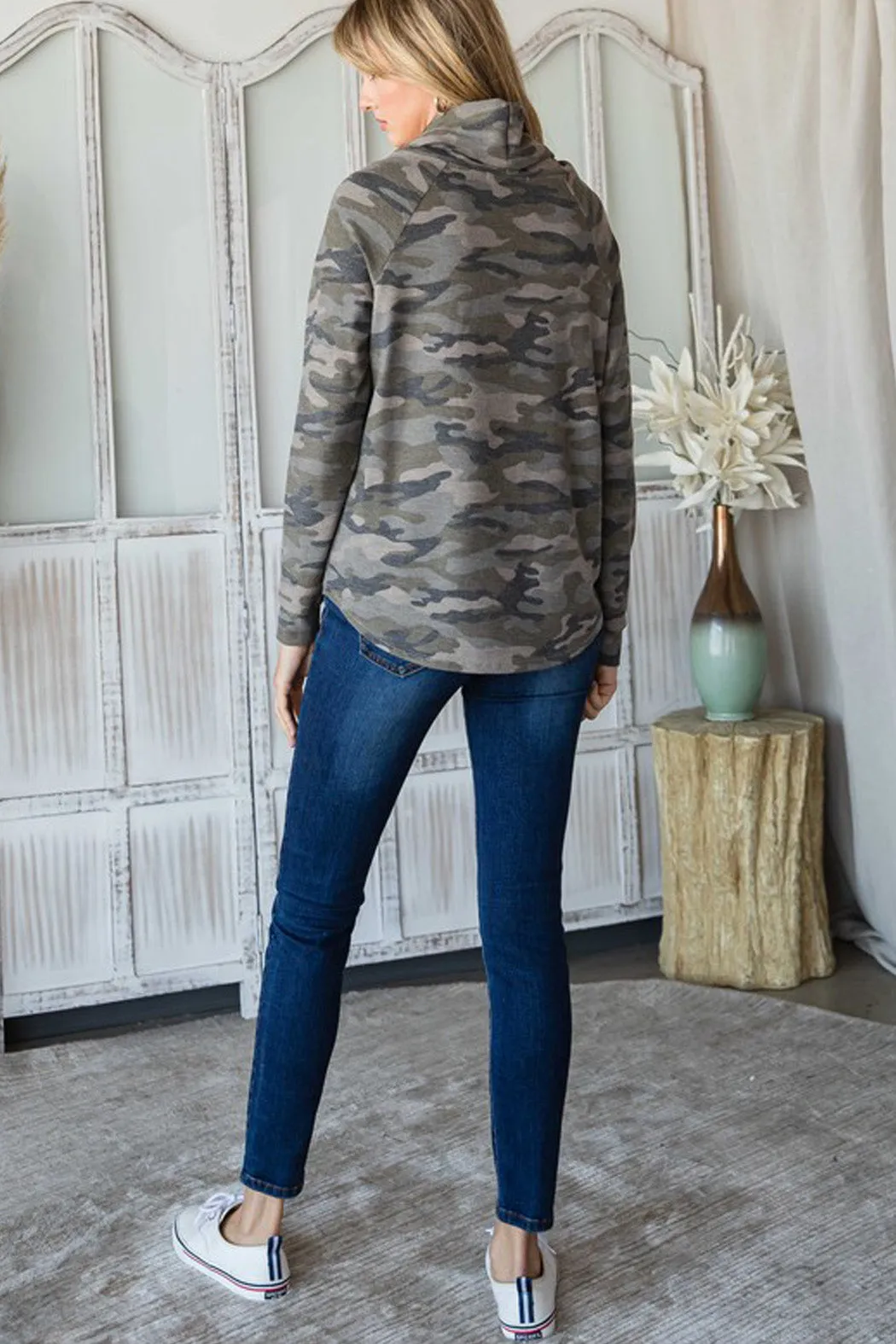 Hide & Seek Camouflage Turtleneck