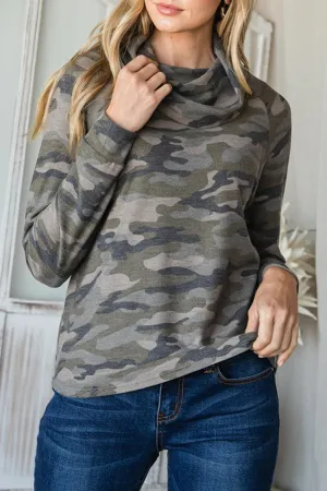 Hide & Seek Camouflage Turtleneck