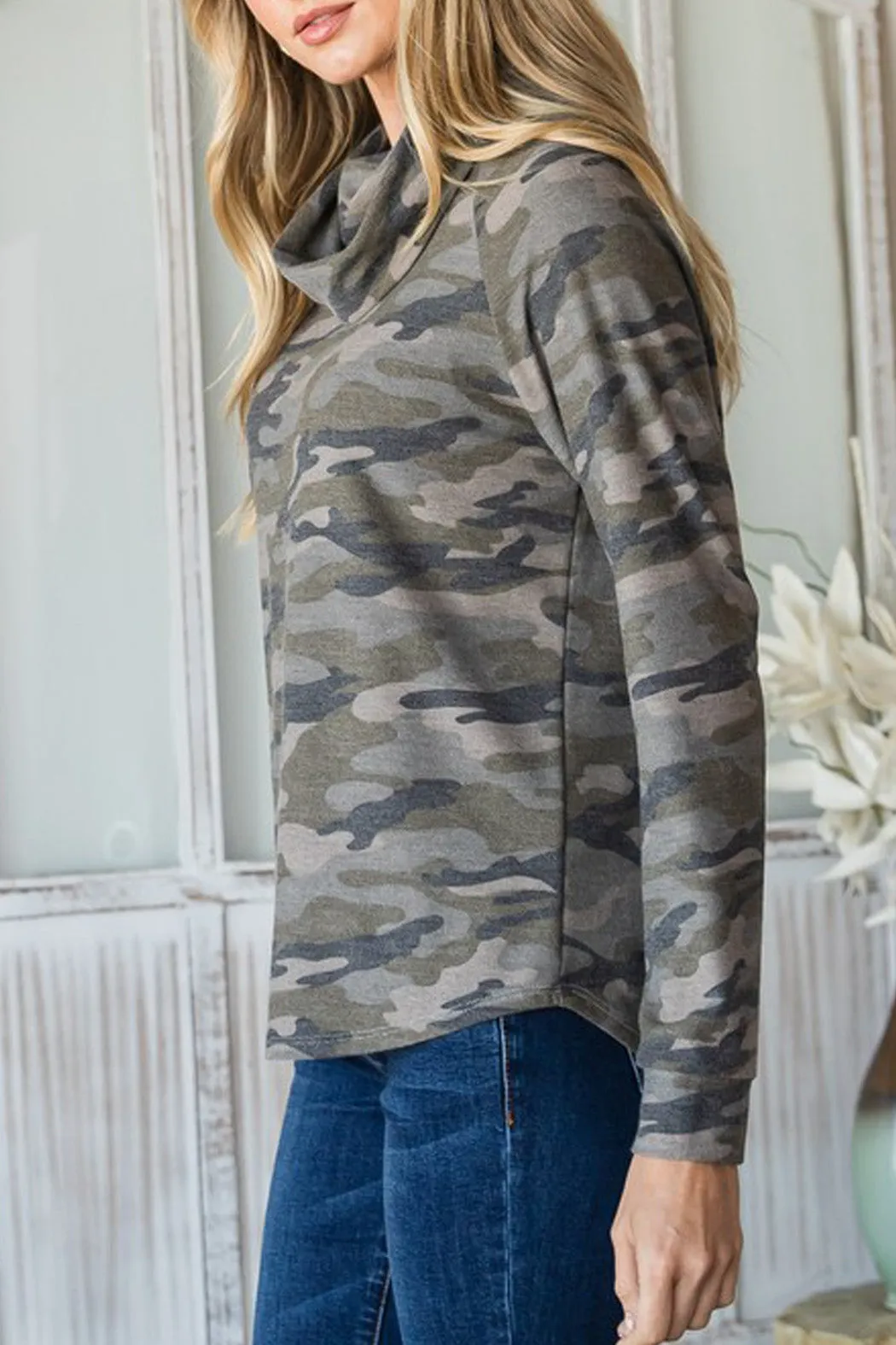 Hide & Seek Camouflage Turtleneck