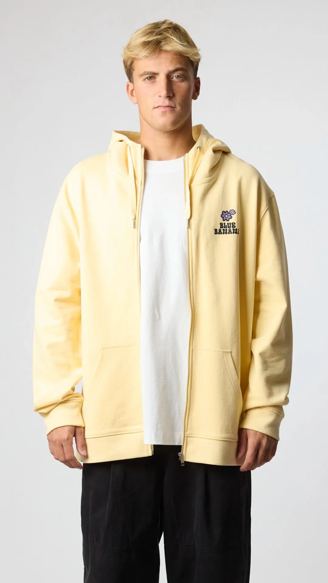HOODIE FULL ZIP HARDY LIGHT YELLOW