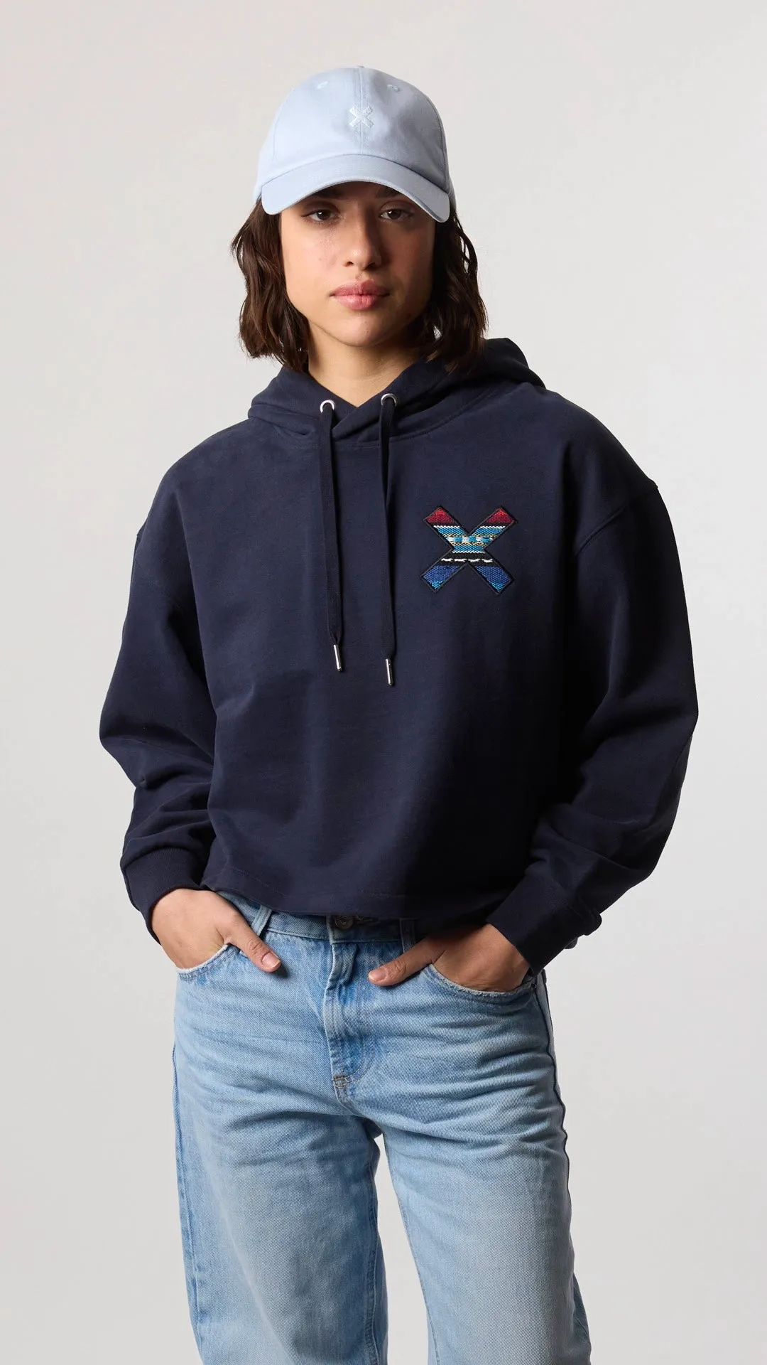 HOODIE MUJER CLASSIC AZUL MARINO