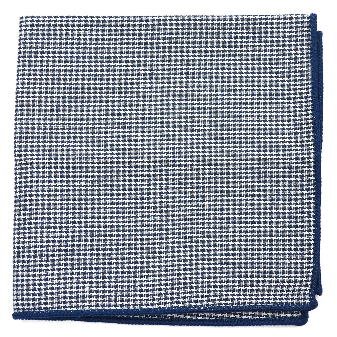 Houndstooth Navy Pocket Square
