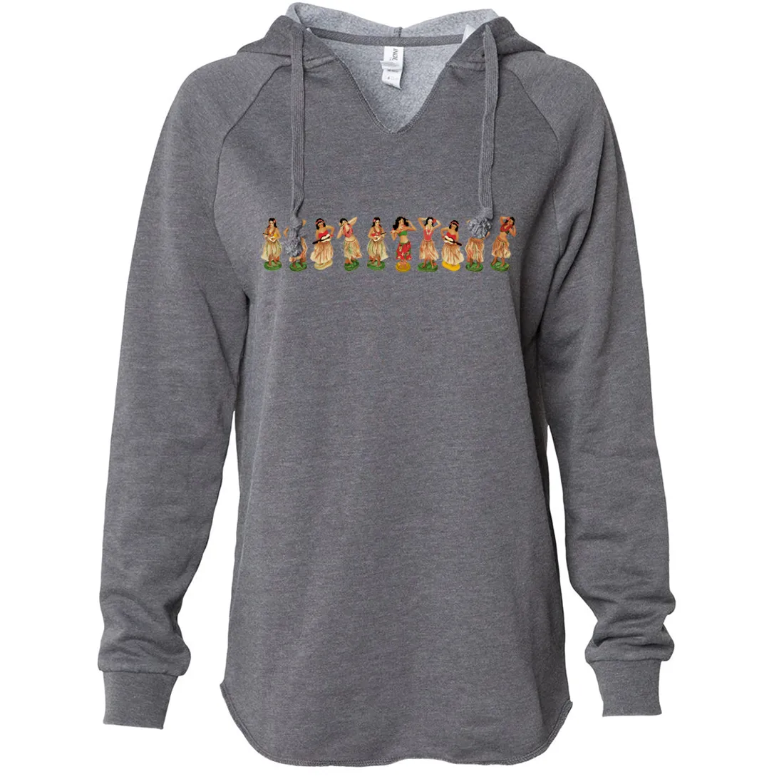 Hula Girl Wrap Women's Soft Hooded Pullover