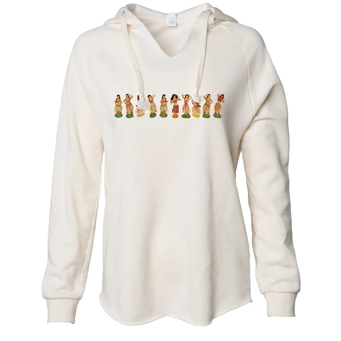 Hula Girl Wrap Women's Soft Hooded Pullover