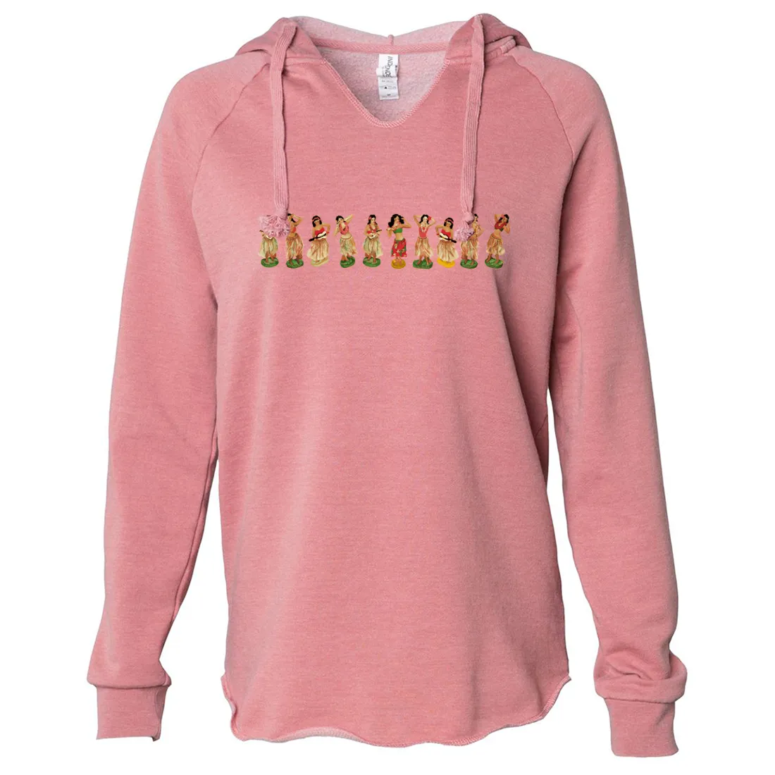 Hula Girl Wrap Women's Soft Hooded Pullover