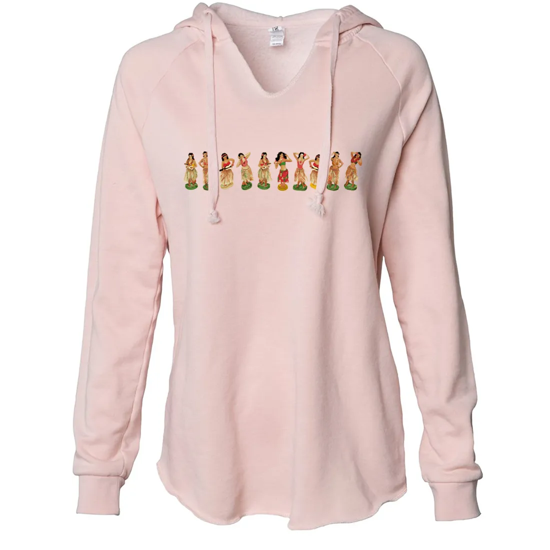 Hula Girl Wrap Women's Soft Hooded Pullover