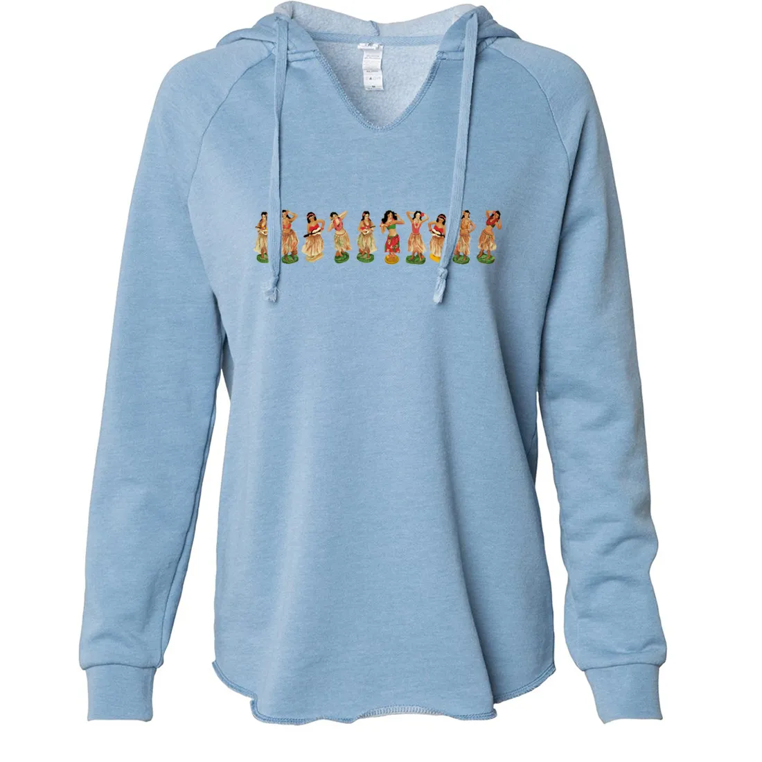Hula Girl Wrap Women's Soft Hooded Pullover