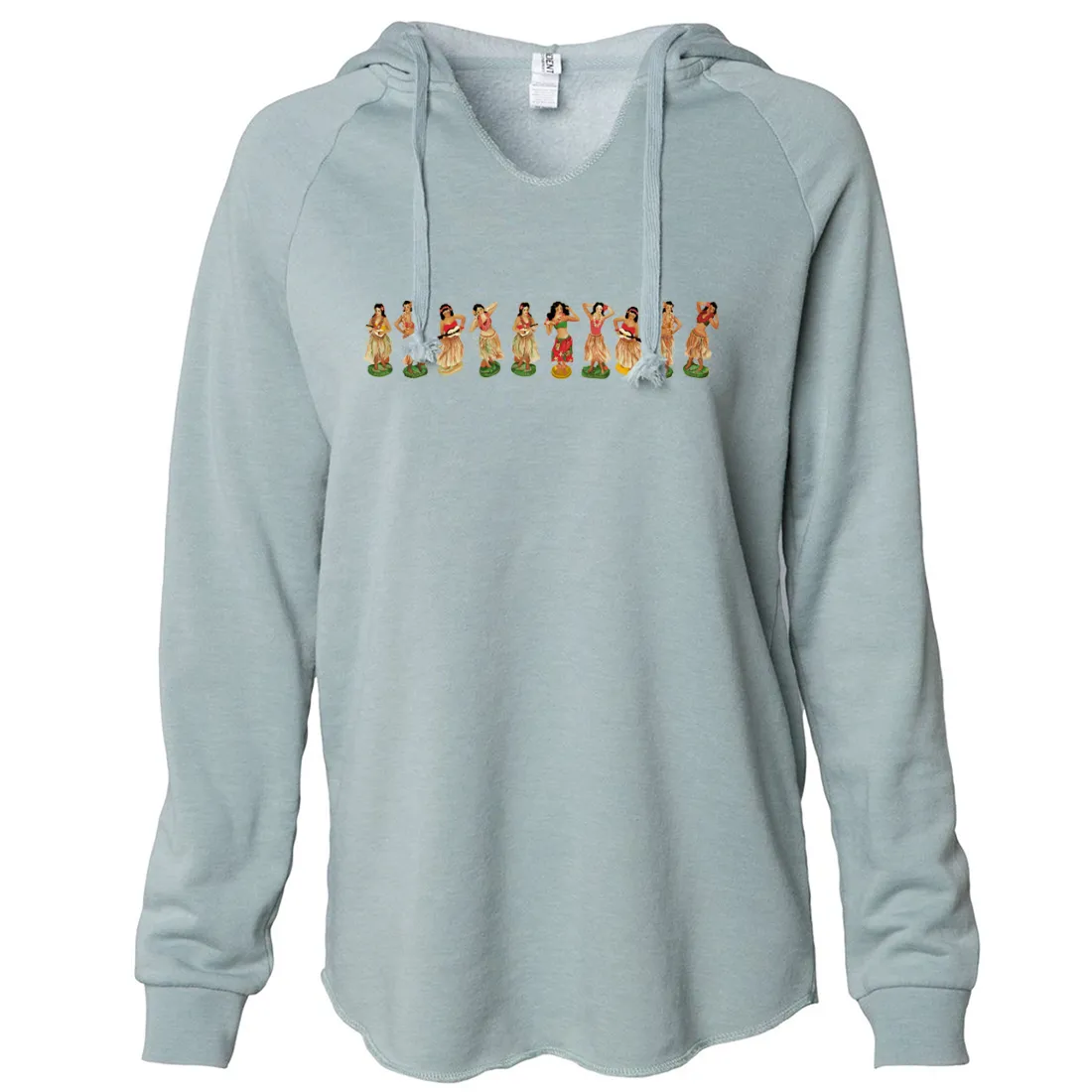 Hula Girl Wrap Women's Soft Hooded Pullover