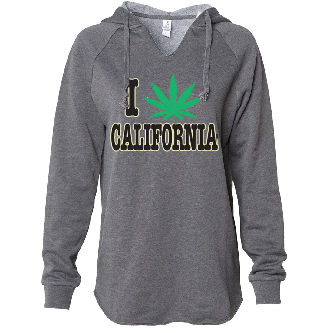 I  Love Pot California Women's Soft Hooded Pullover