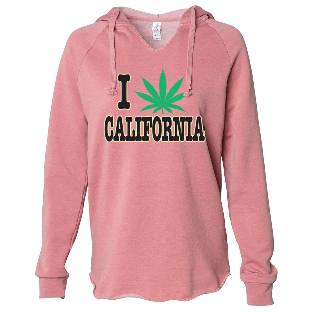I  Love Pot California Women's Soft Hooded Pullover