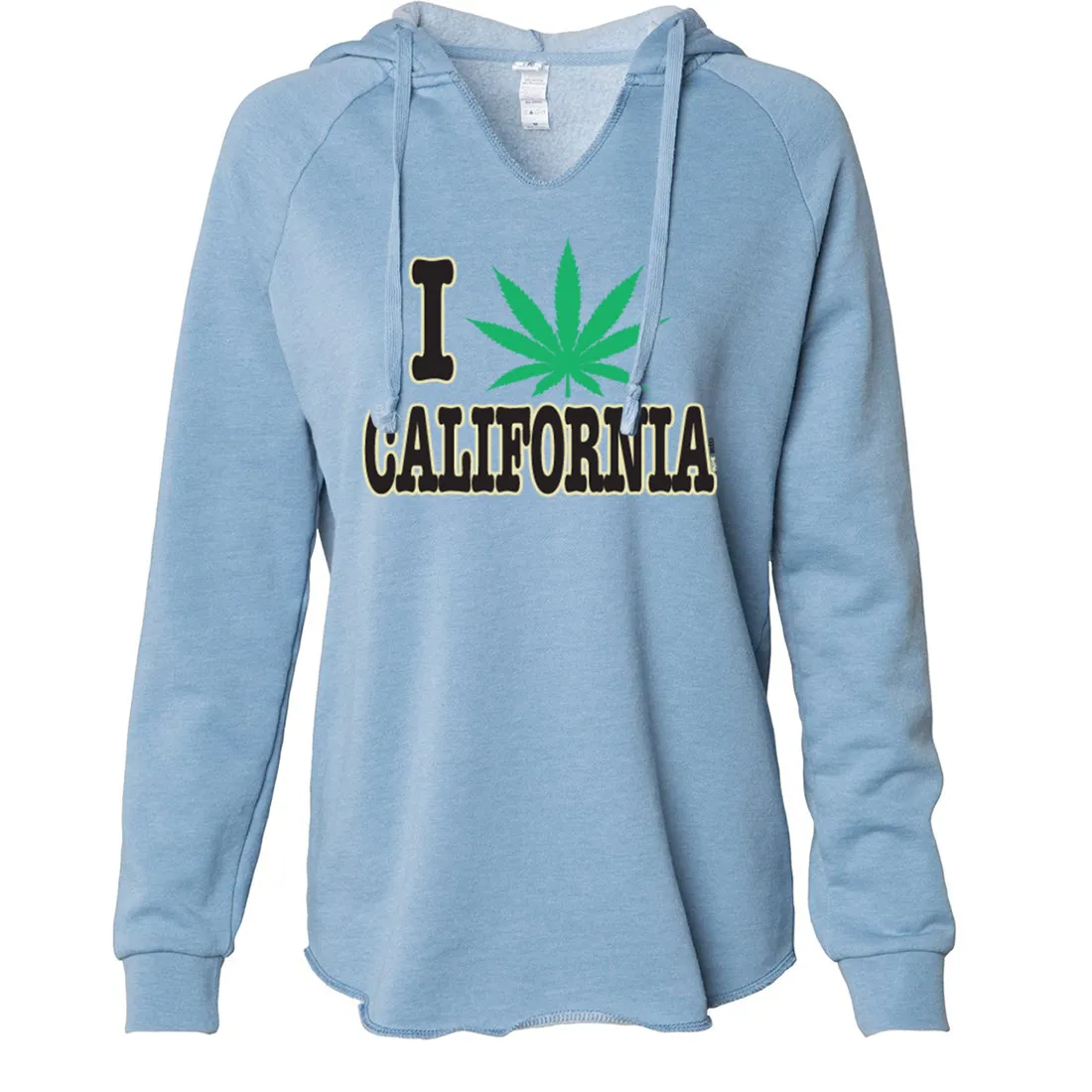 I  Love Pot California Women's Soft Hooded Pullover