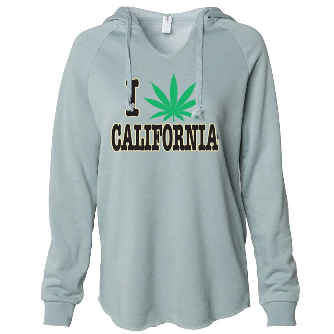 I  Love Pot California Women's Soft Hooded Pullover