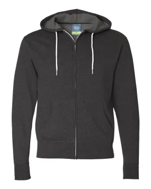 Independent Trading Co. - Unisex Lightweight Full Zip Hoodie Charcoal Heather
