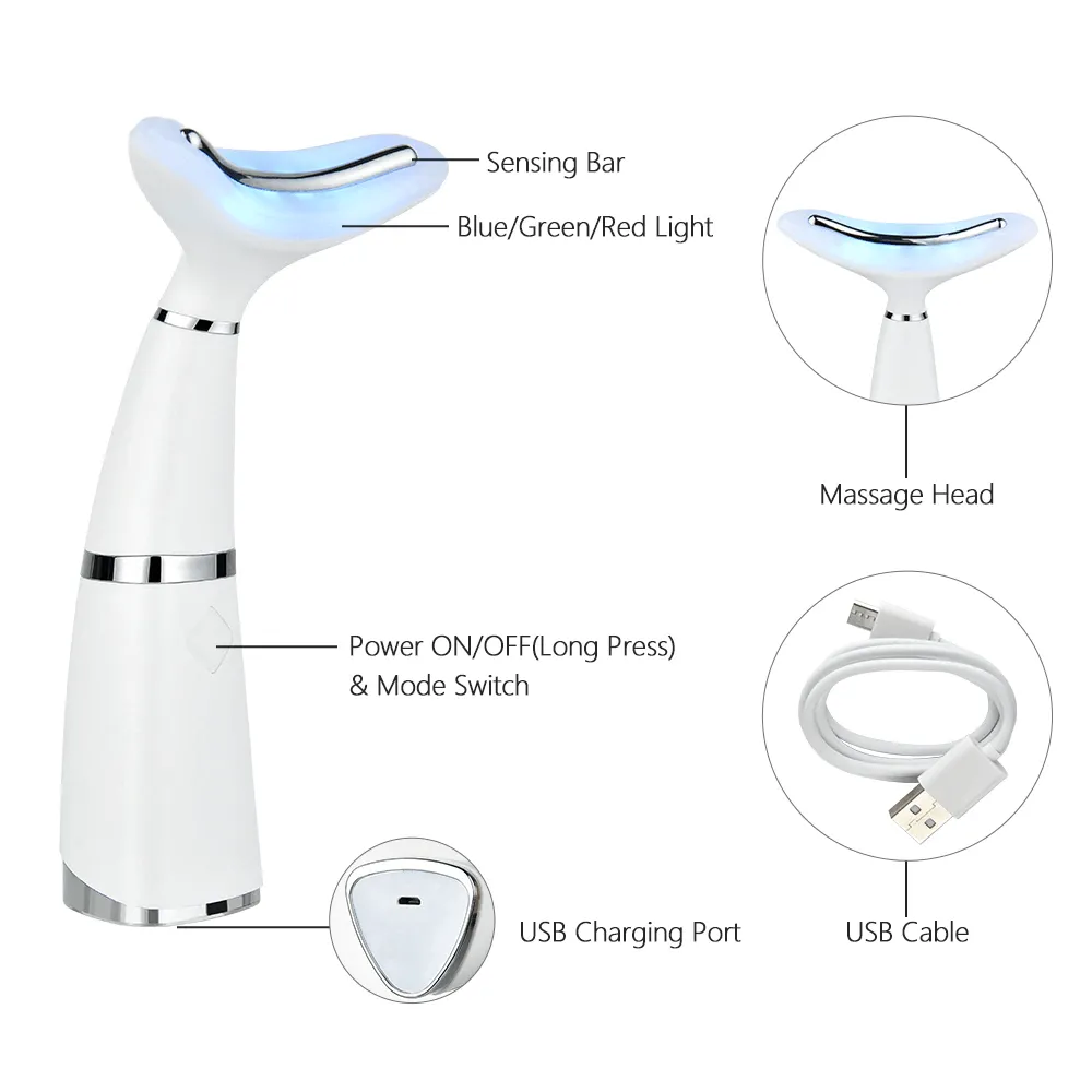 Instant Necklift - LED Sonic Vibration Face and Neck Anti Wrinkle Device
