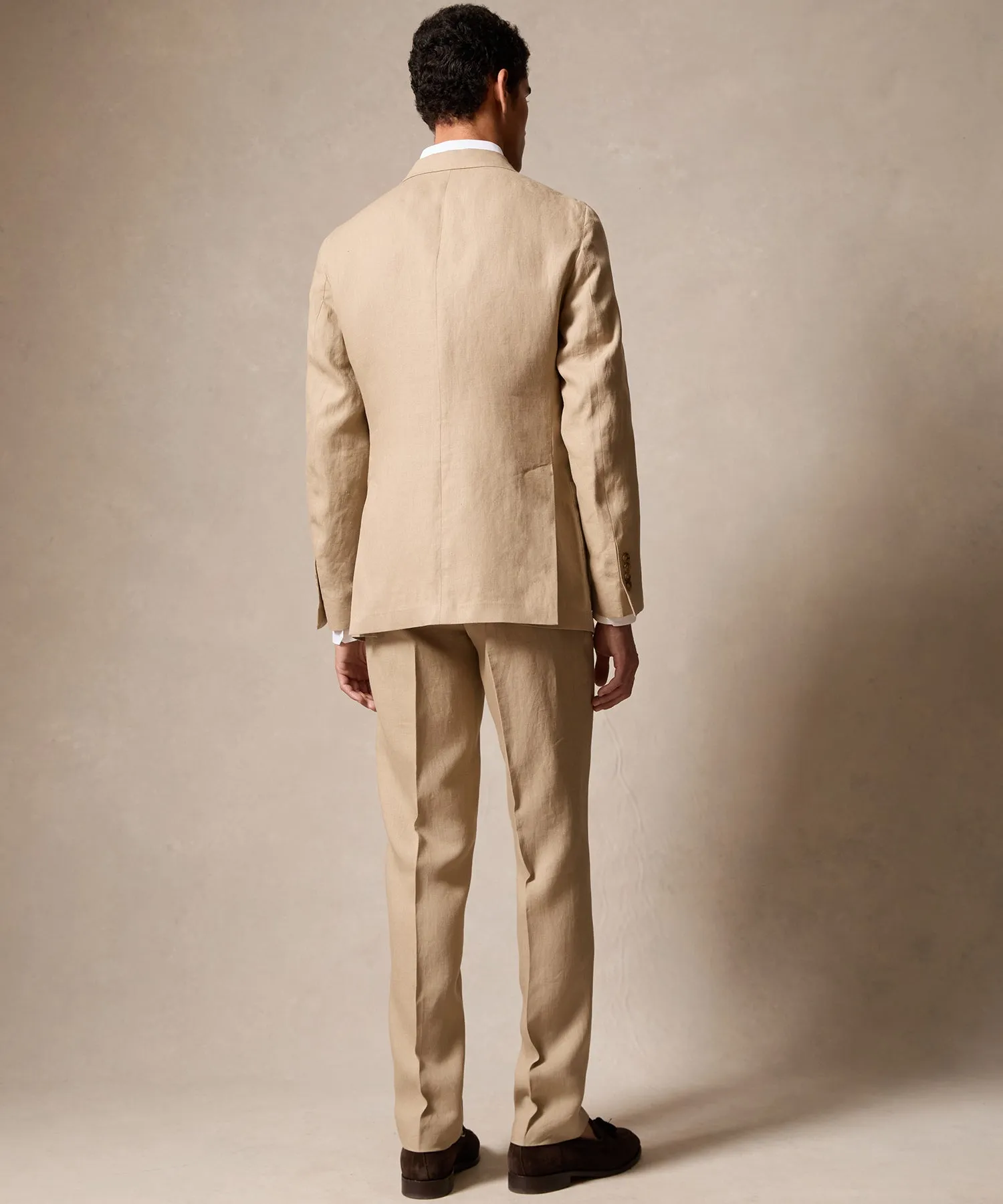Italian Linen Madison Suit in Beige