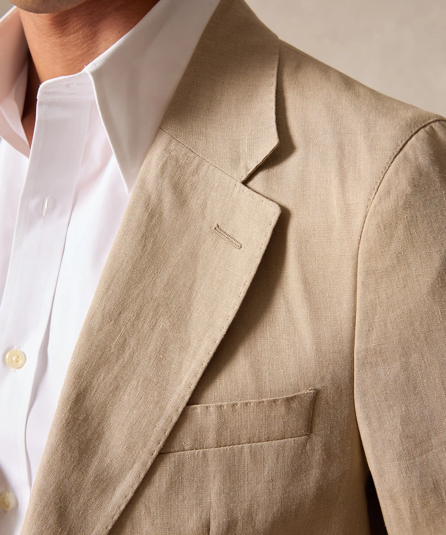 Italian Linen Madison Suit in Beige
