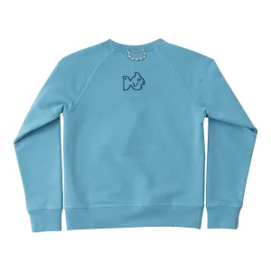 Kid's Crew Control Sweatshirt in Adriatic Blue