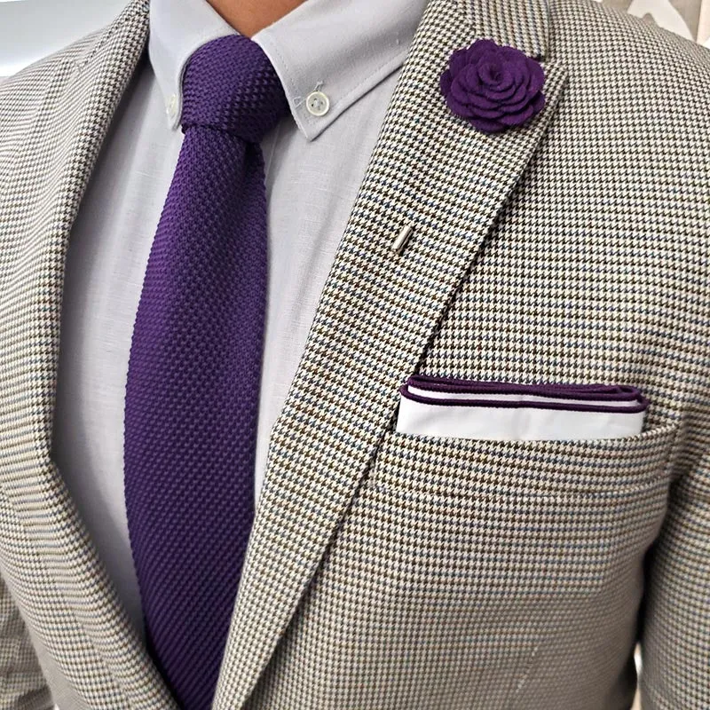 Lapel Pin - Floral Purple