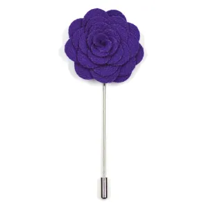 Lapel Pin - Floral Purple