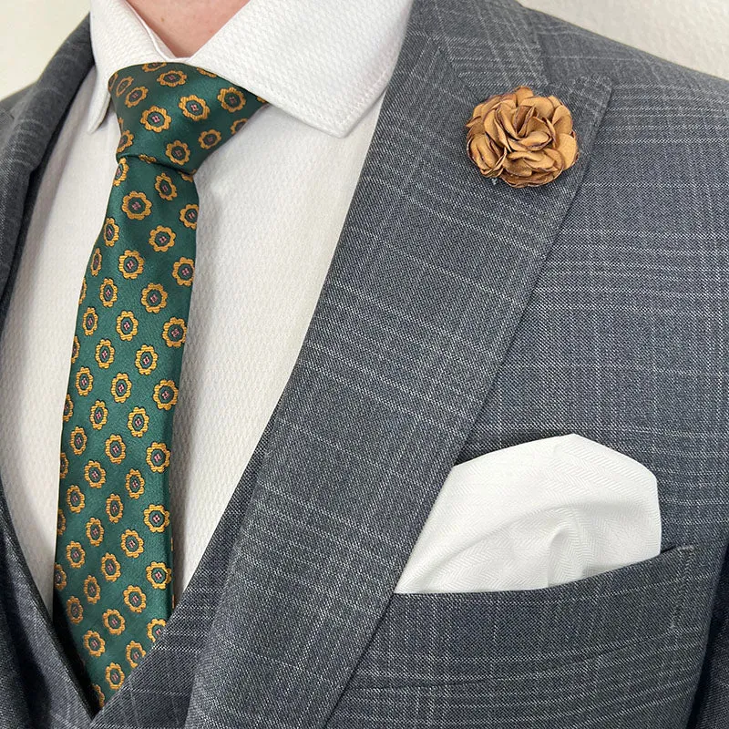 Lapel Pin - Rose Light Brown