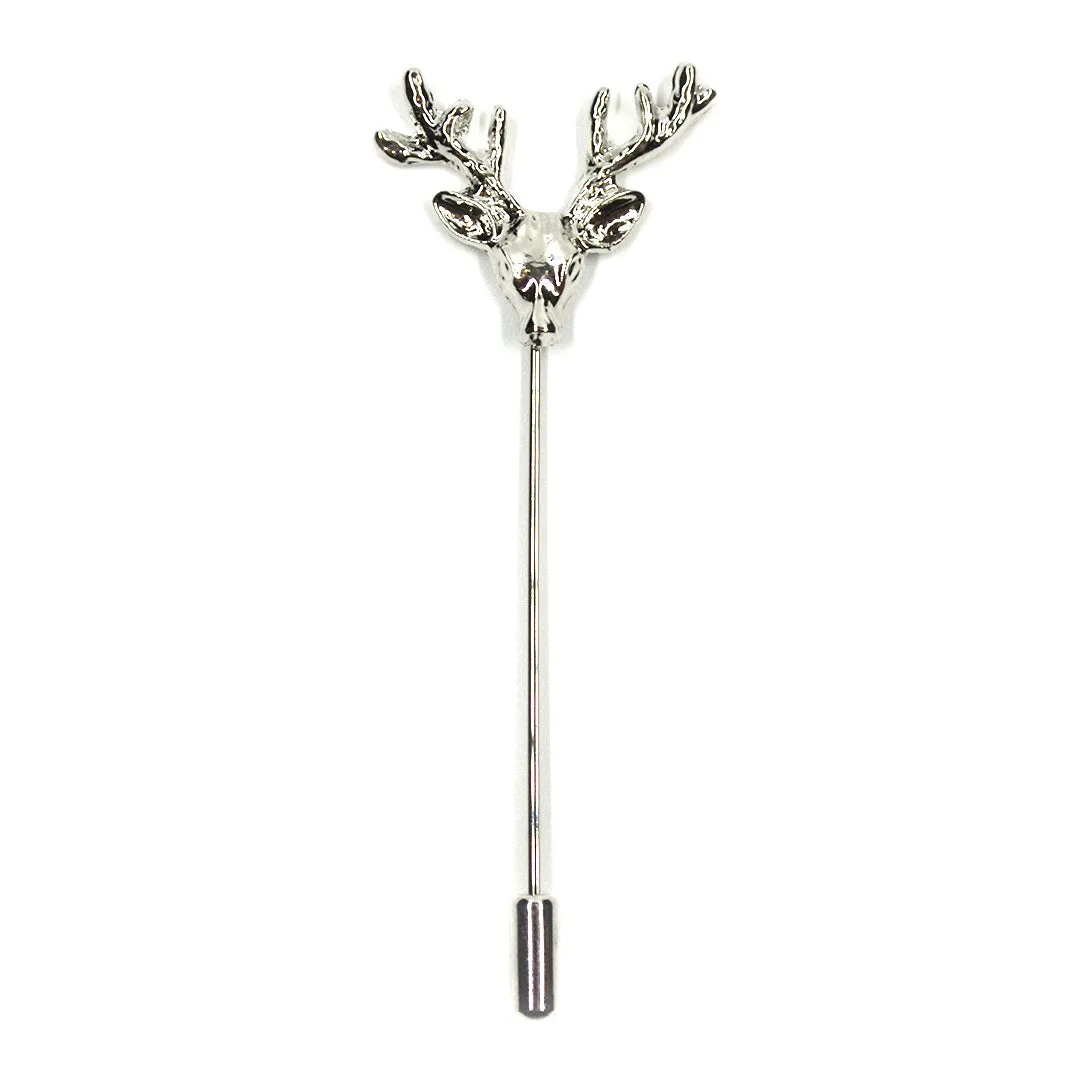 Lapel Pin - Silver Deer