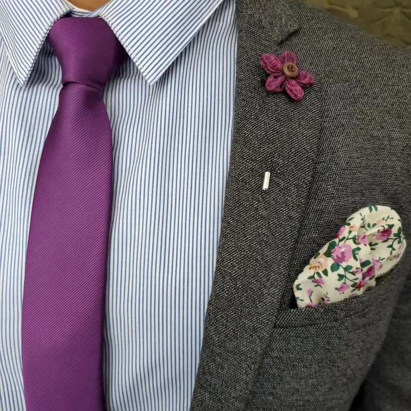 Lapel Pin - Wildflower Boysenberry