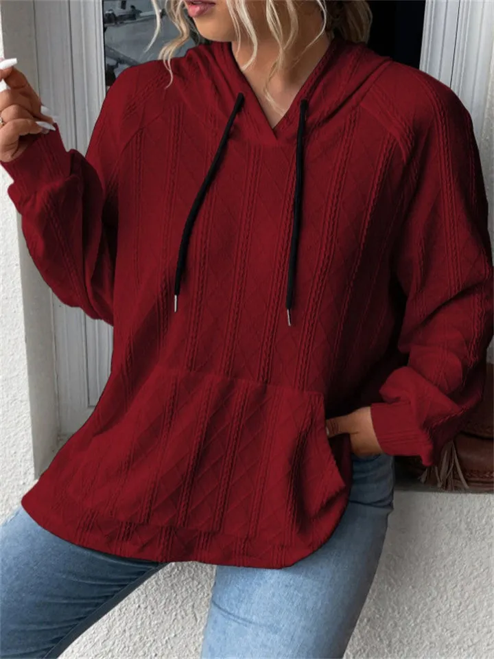 Lazy Oversized Long Sleeve Pocket Hoodies for Women