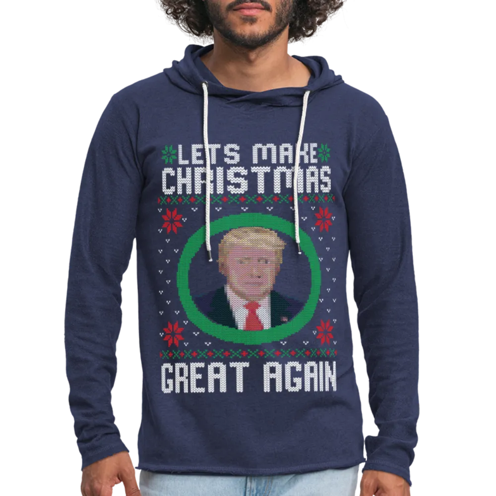 Lets Make Christmas Great Again Unisex Lightweight Terry Hoodie (CK1652)