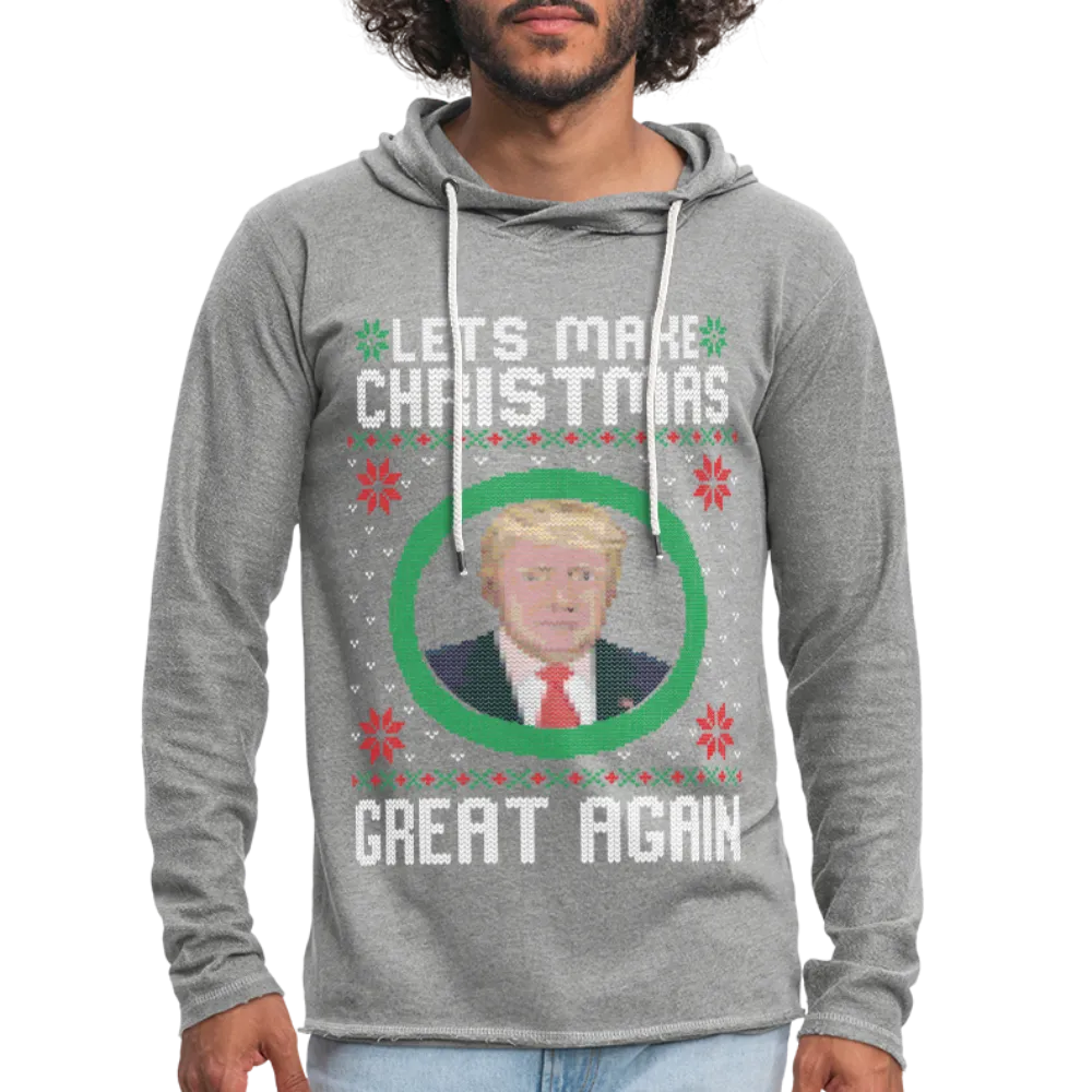 Lets Make Christmas Great Again Unisex Lightweight Terry Hoodie (CK1652)