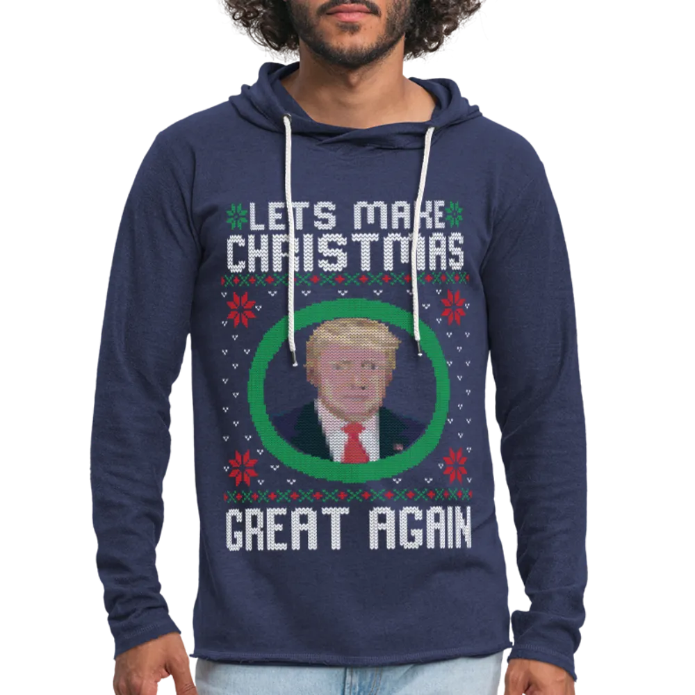 Lets Make Christmas Great Again Unisex Lightweight Terry Hoodie (CK1652)