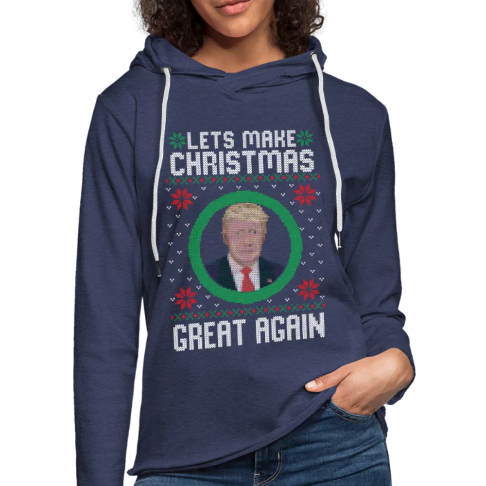 Lets Make Christmas Great Again Unisex Lightweight Terry Hoodie (CK1652)