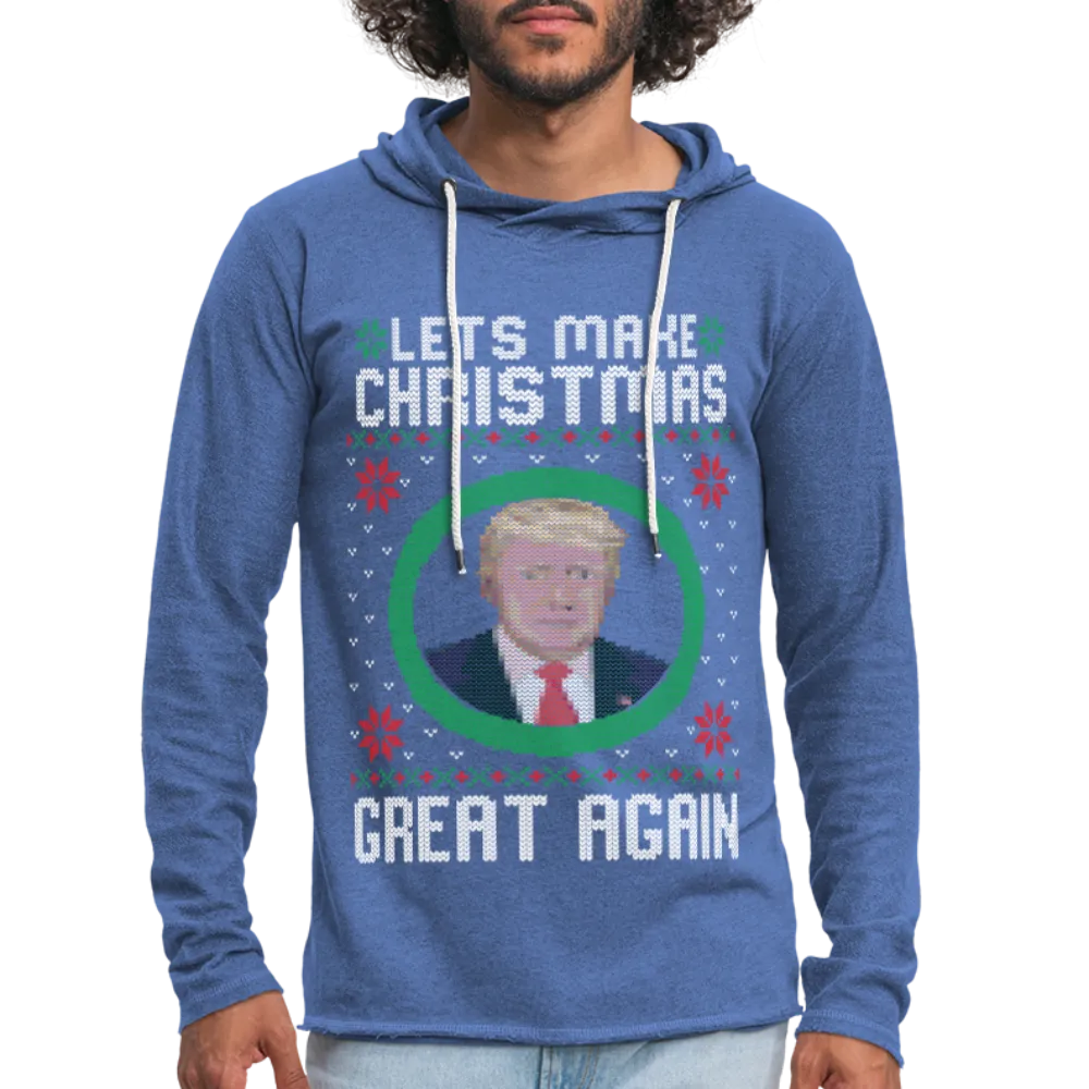 Lets Make Christmas Great Again Unisex Lightweight Terry Hoodie (CK1652)